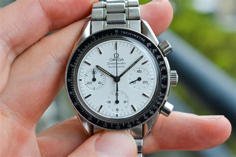 white dial Omega Speedmaster